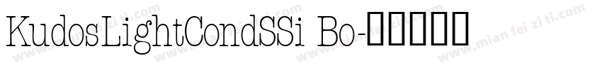 KudosLightCondSSi Bo字体转换